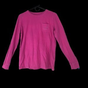 Vineyard Vines Long-Sleeved T-Shirt, Left Breadt Pocket, Pink, Soft Cotton SZ S